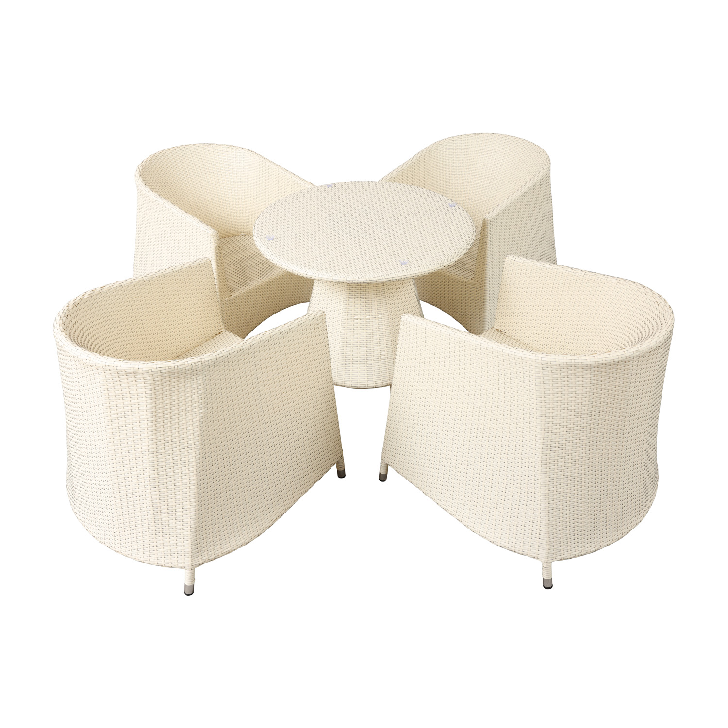 Classcial Rattan Weave Armchair Dining Table Chair Set | Shinlin Outdoor Dining Chairs CZ1003