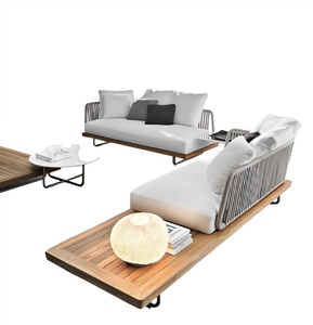 SF013 Rope Weaving Teakwood Garden Furniture Set