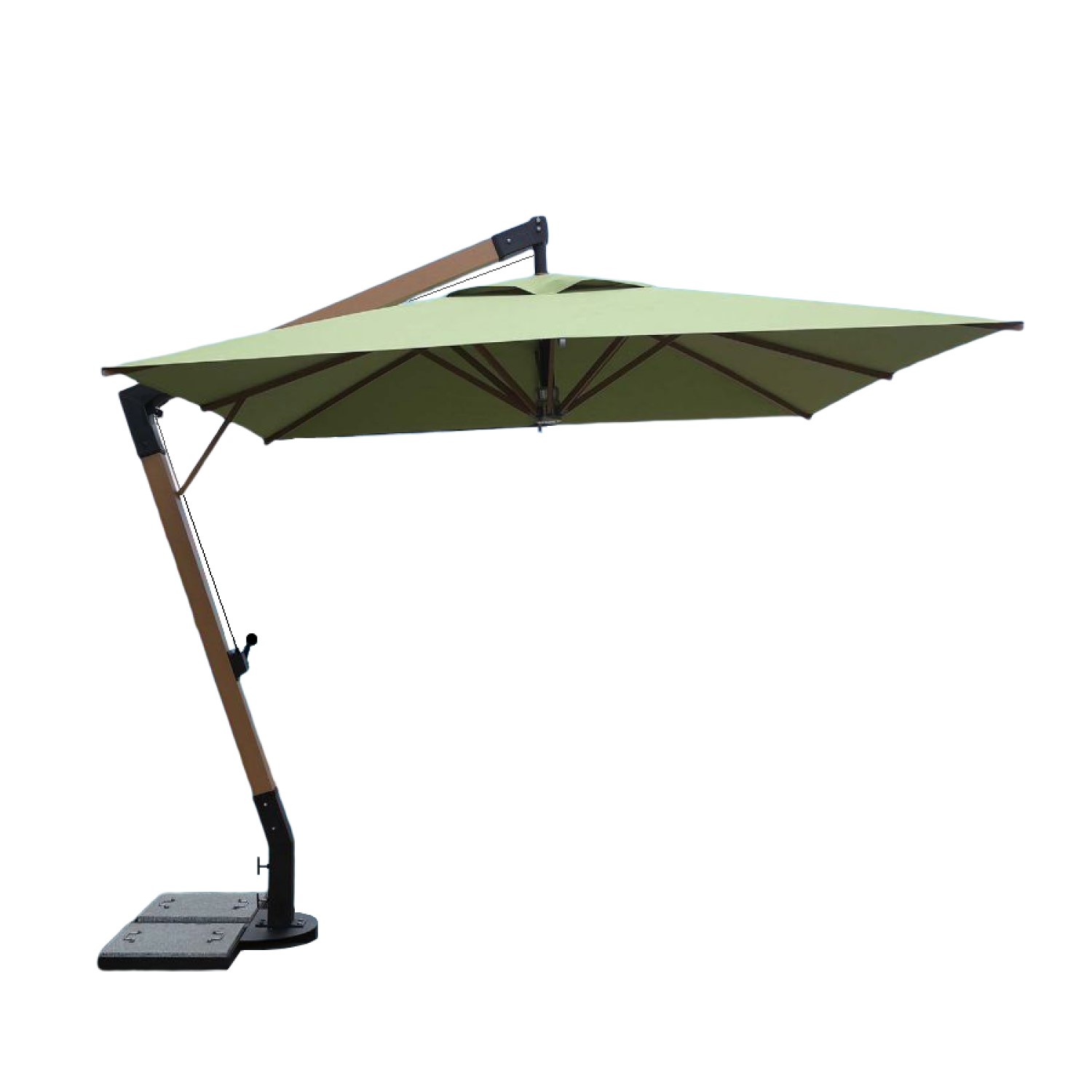 "7" Style Outdoor Living 3m x 3m Square Cantilever Parasol Garden