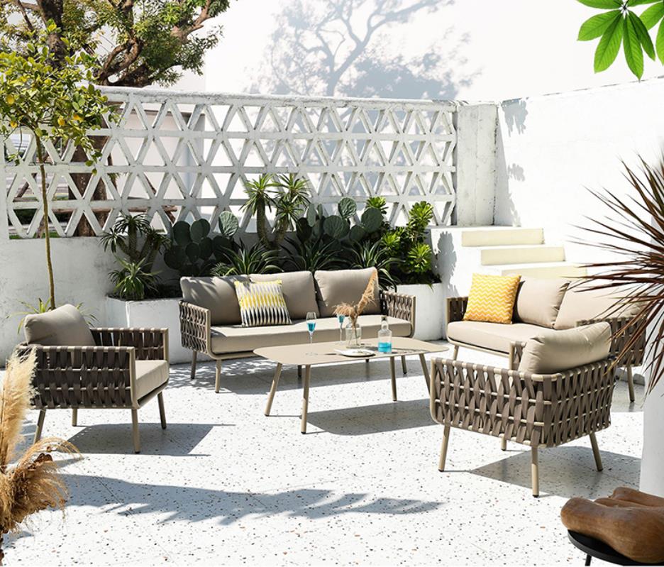 Rope Weave Outdoor Sofa Set Garden Furniture | Shinlin Outdoor Patio Furniture SF001-B