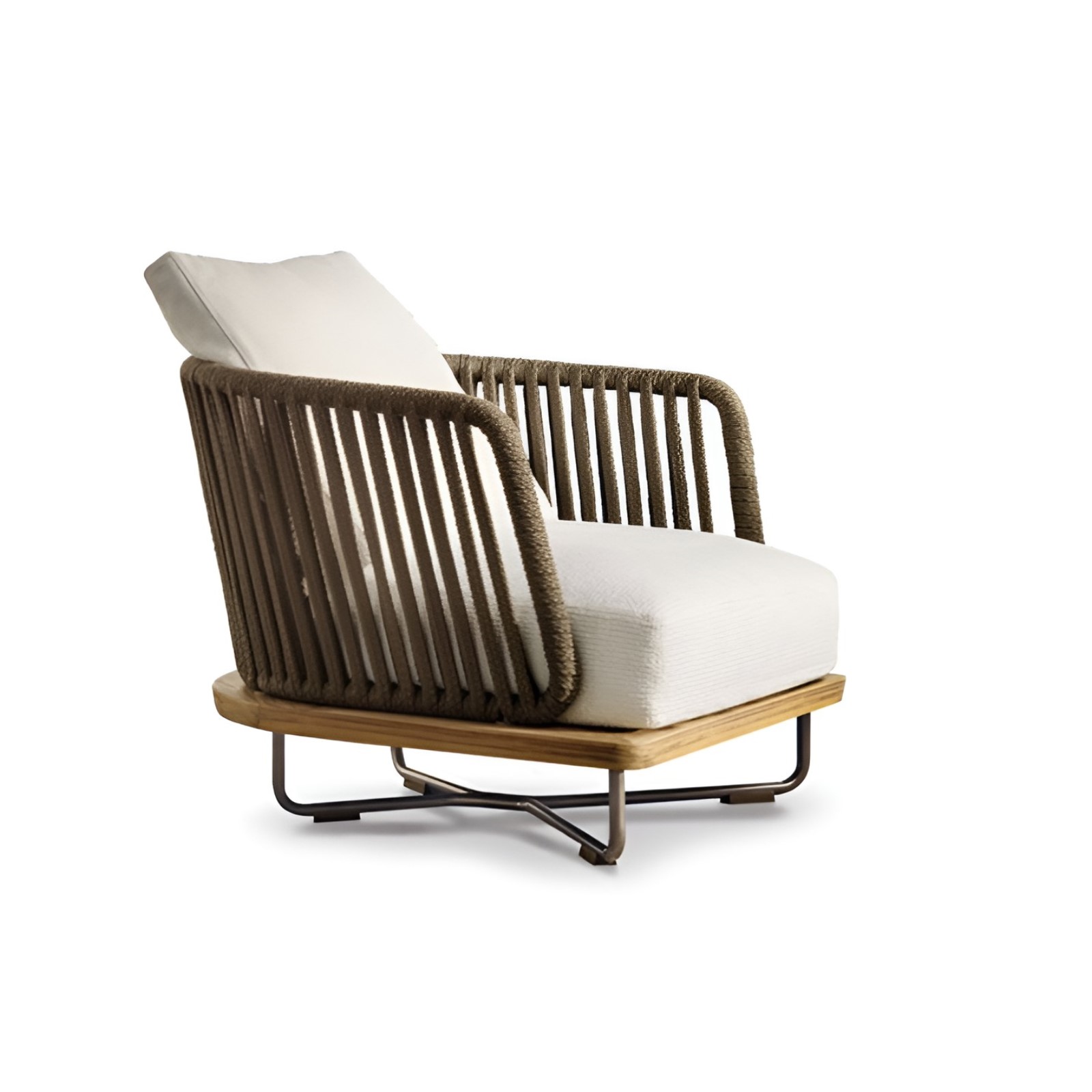 SF013 Rope Weaving Teakwood Garden Furniture Set