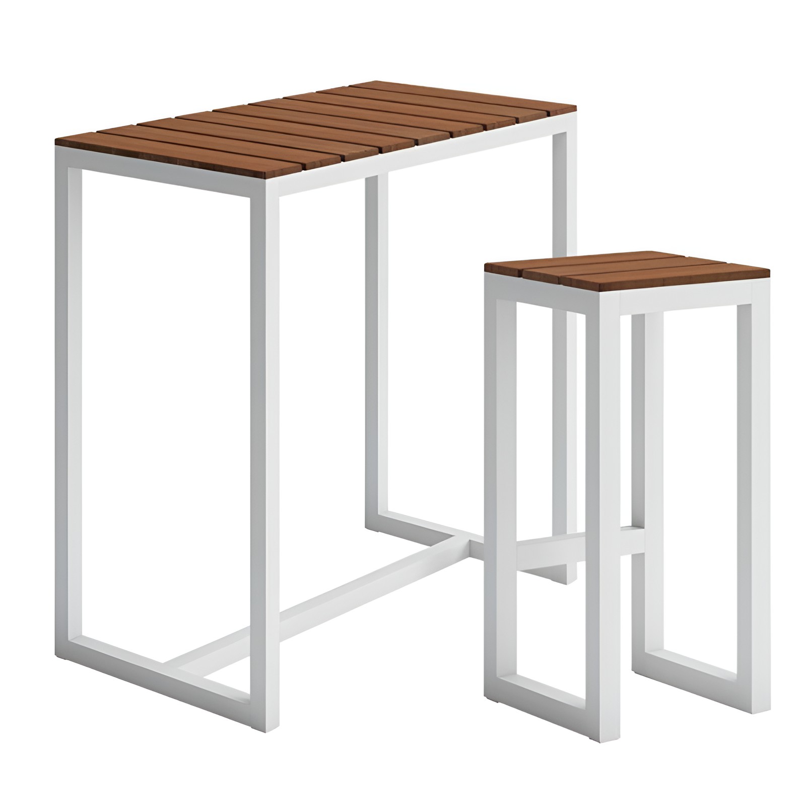 BR011 Aluminum Outdoor Barstools Bar Stool Set Bar Chairs - Garden Barstools Set | Shinlin Patio Bar Table Chairs 