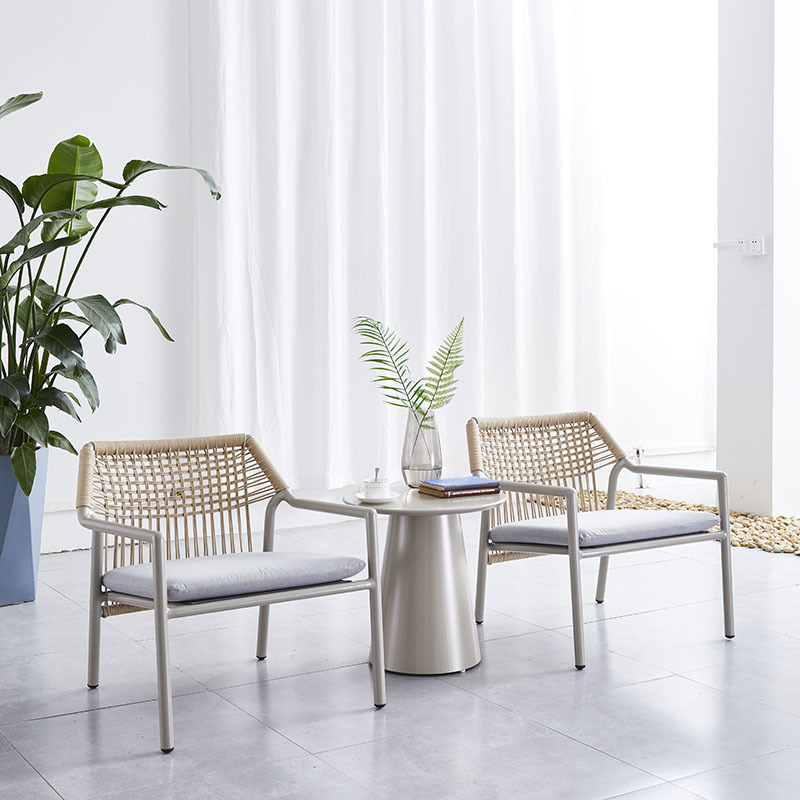KF019 Nordic Design Outdoor Garden Hotel Leisure Cafe Table Chair Set