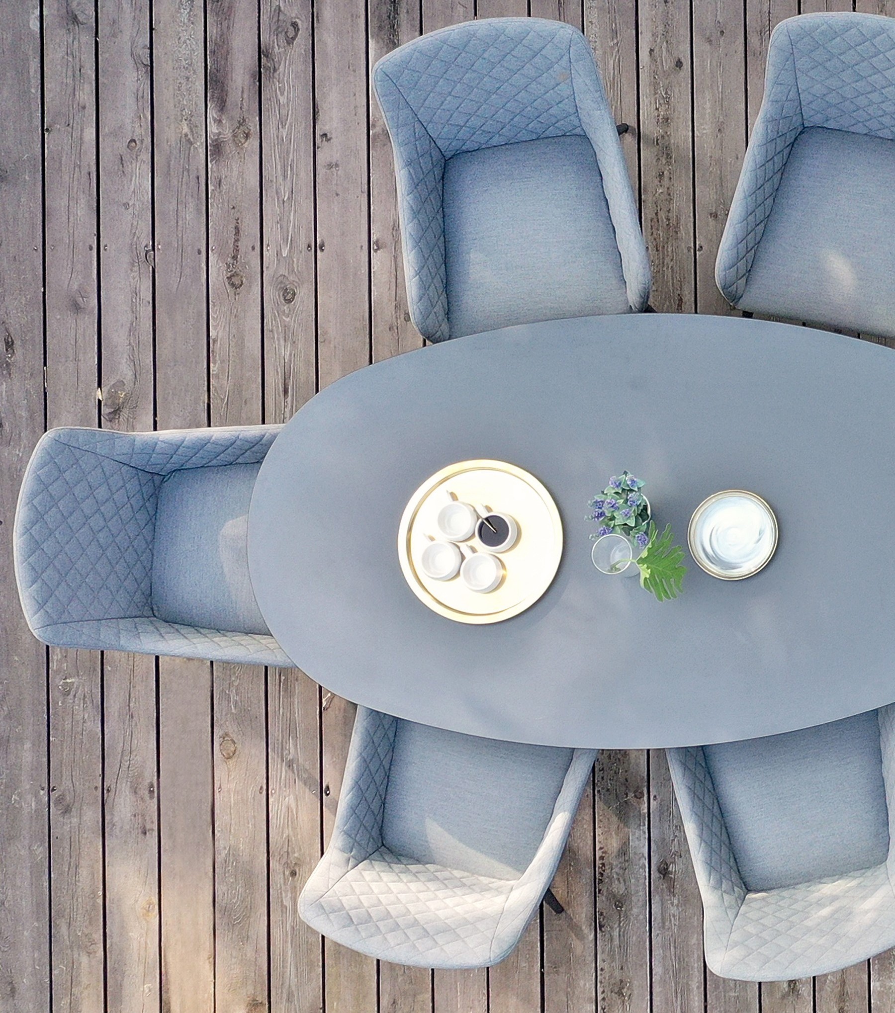 All Weather Fabric Garden Dining Chairs Outdoor Furniture Shinlin