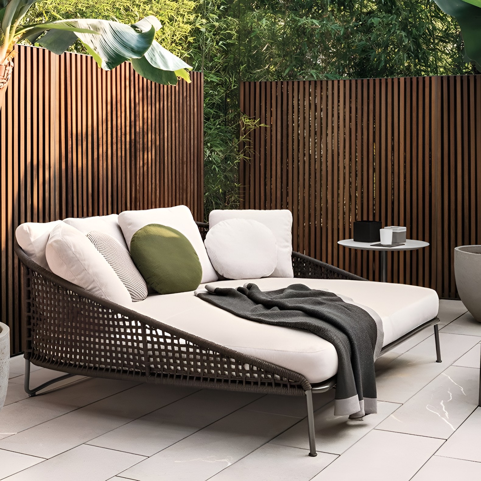 TC012 Rope Weaving Outdoor Daybed Garden Sun Lounger Buy Daybed