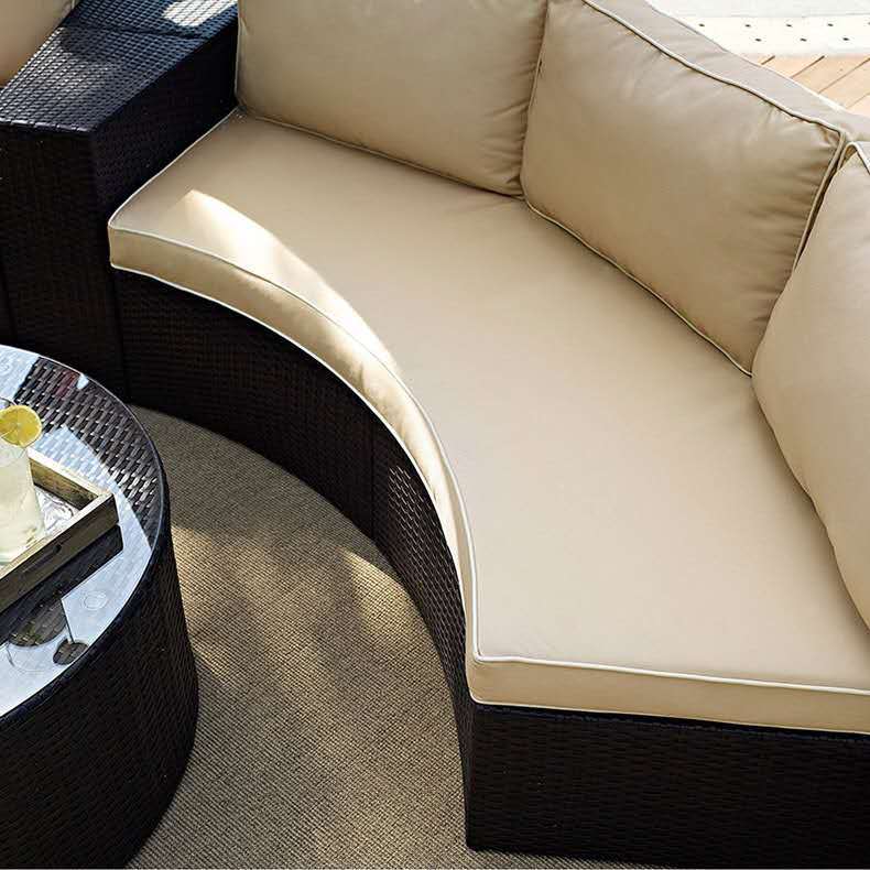 Round Rattan Sofa Set Outdoor Semi-Circular Patio Garden Furniture | Shinlin Outdoor Furniture SF1004