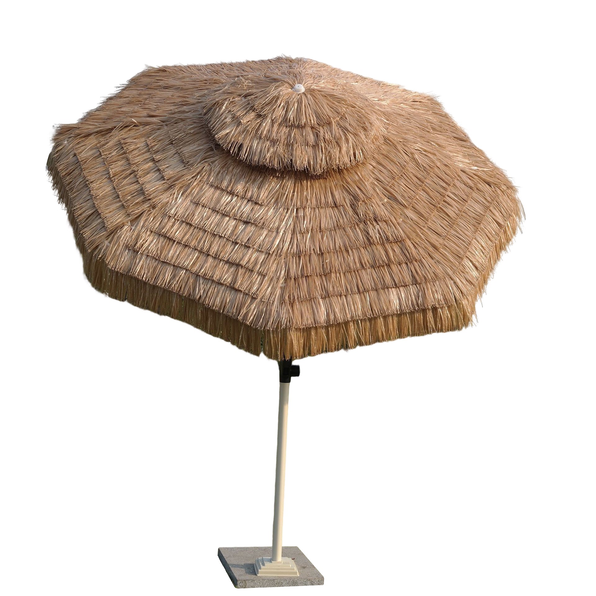 Round Outdoor Simulated Straw Parasol Sun Umbrella - Sun Umbrella| Shinlin Outdoor Parasol Straw Umbrella SU002