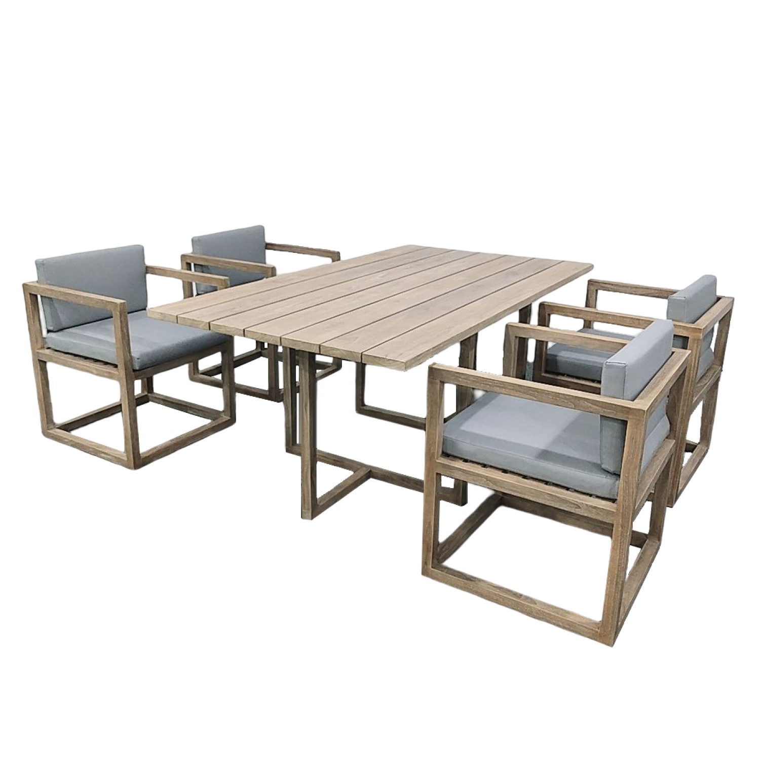 Highend Patio Garden Teakwood Dining Table and Chair Set Teakwood