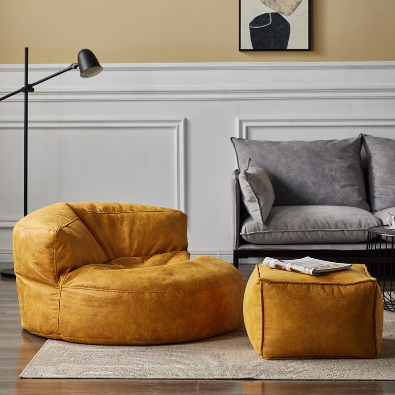 Leather Bean Bag Sofa Lazy Susan Beanbags Supplier- Garden Furniture| Shinlin Living Room Beanbags F089