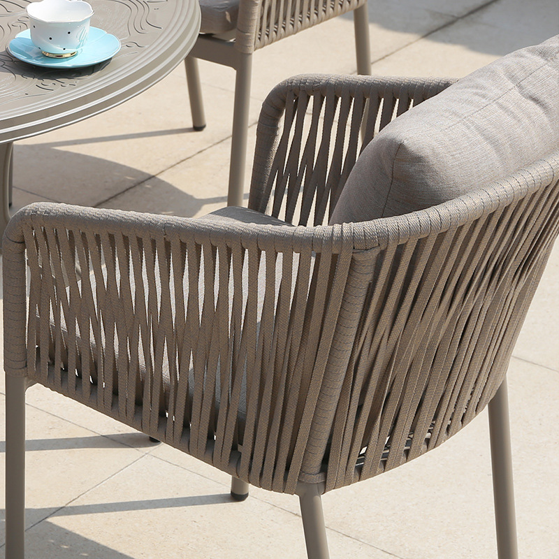 Rope Weaving Outdoor Dining Set - Garden Furniture | Shinlin Patio Dining Table Chairs Set CZ007