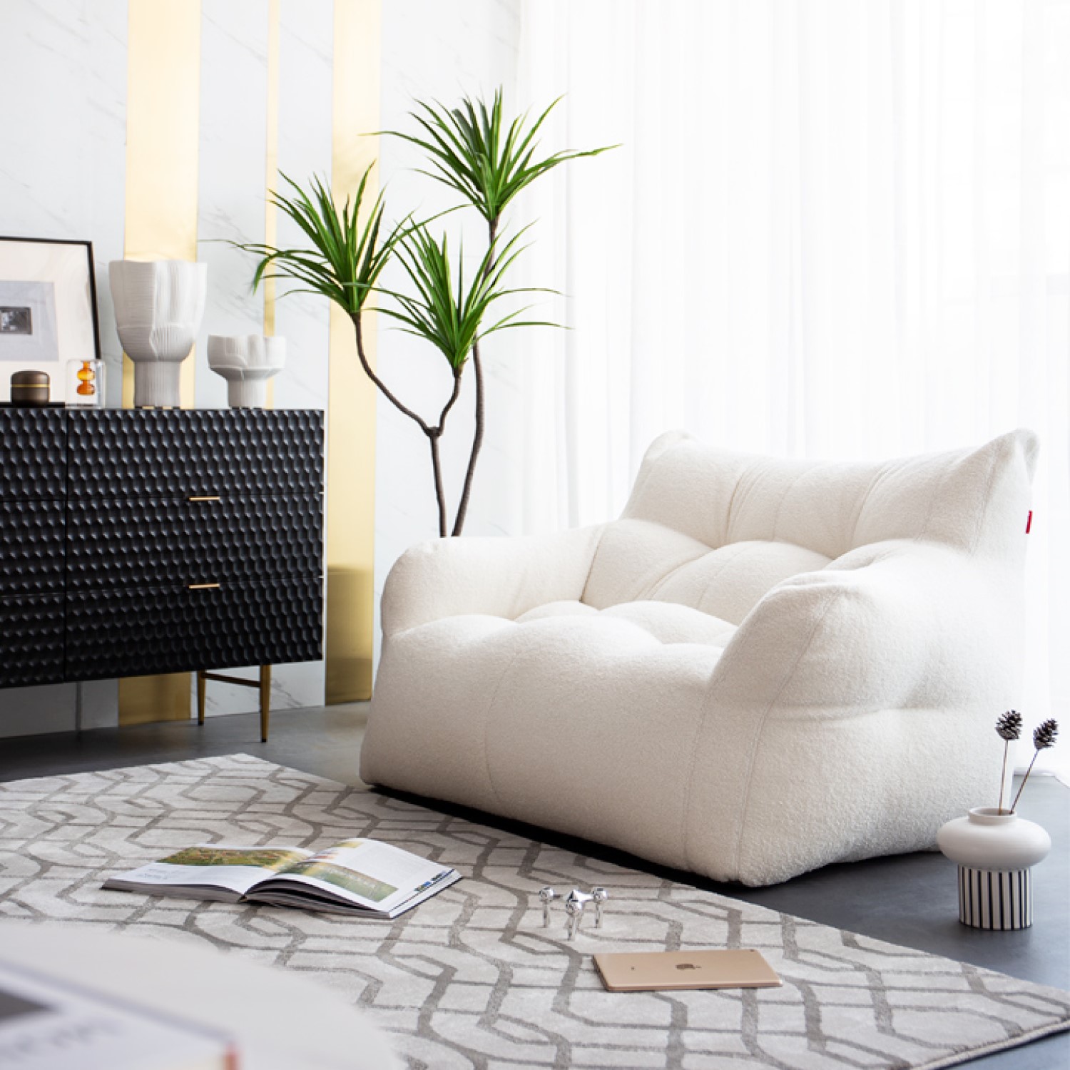 Wholesales Bean Bag Sofa Lazy Double Seat Beanbags - Garden Furniture| Shinlin Living Room Beanbags F051